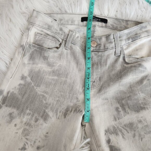 J BRAND JEANS 8112 Mid-Rise Rail FAME Tie Dye Skinny Size 25 (25x31")‎ Gray Moto - Picture 11 of 16